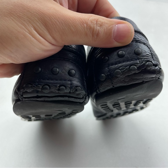 TOD'S BLACK LEATHER HORSEBIT LOAFERS SHOES SIZE 8 - Picture 9 of 9